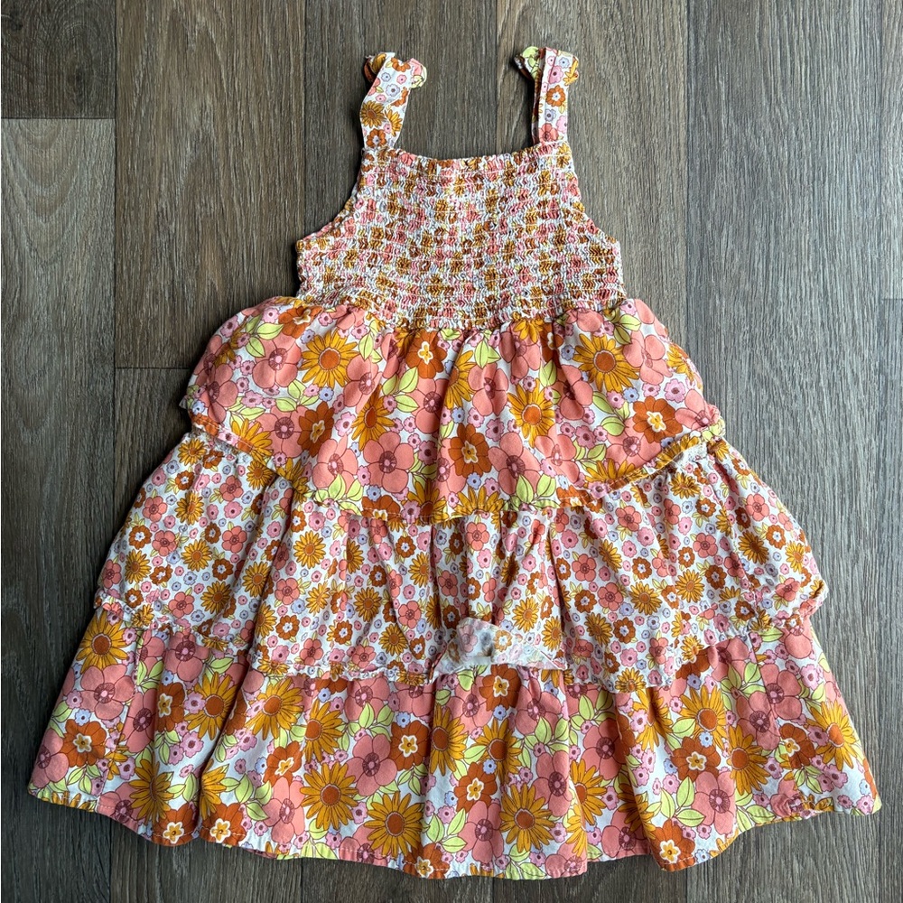 Wonder Nation Floral Kids Dress - Pink and Yellow